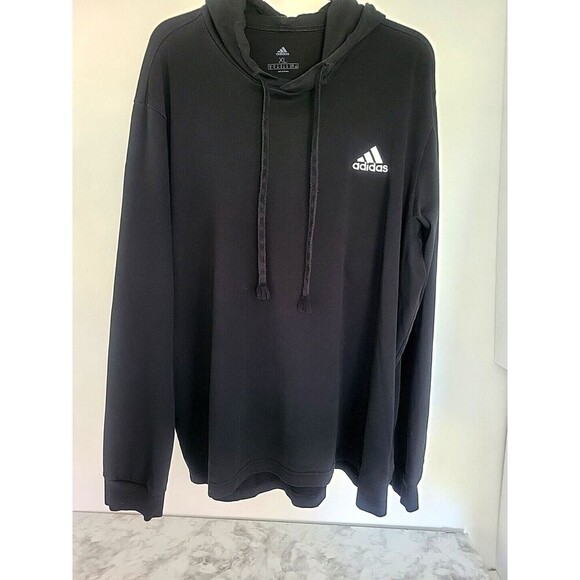 ADIDAS Black Classic Drawstring Hoodie Pullover Size XL Unisex - Picture 1 of 7